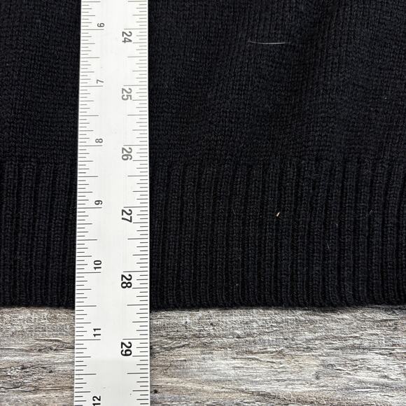 Brooks Brothers Mens XL Black 100% Extra Fine Italian Lambswool V-Neck Sweater‎ - Picture 10 of 11